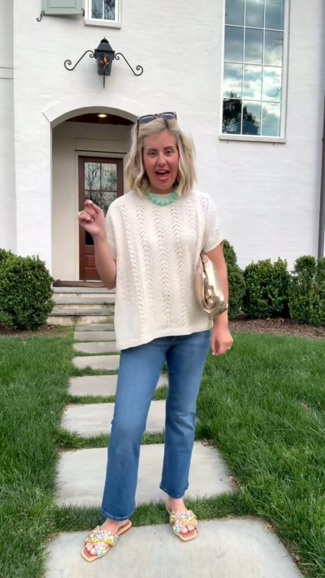 The Waverly sweater is one of those pieces that just goes with everything and is so effortless. 
Sweater - o/s
Jeans - 25 (size 1 down) 
Sandal - 7 (size 1 down) 

#LTKdayinmylife #LTKOver40 #LTKPetite