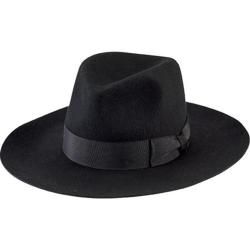 Women's San Diego Hat Company Wide Flat Brim Fedora with Grosgrain Bow WFH8040 Black | Bed Bath & Beyond