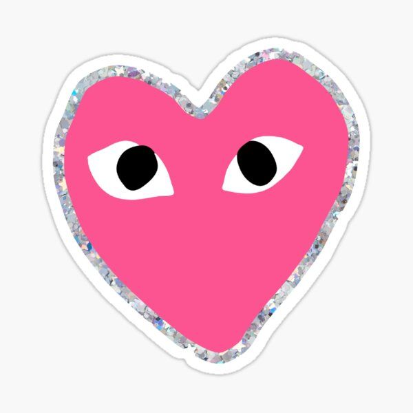 Pink Glitter heart Sticker by LacrosseLover | Redbubble (US)
