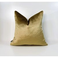 Luxury Gold Velvet Pillow Cover Decorative Gold - Bronze Cushion | Etsy (US)