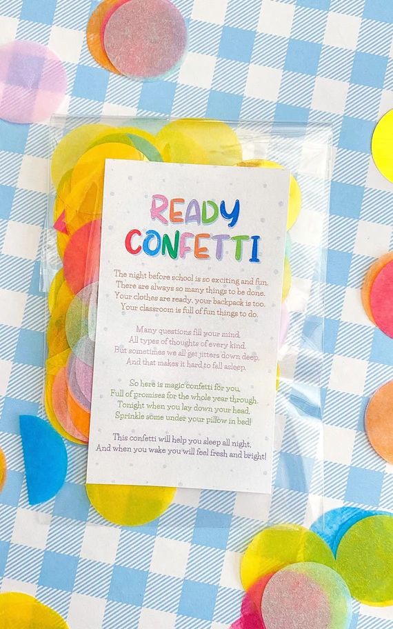 Ready Confetti  Night Before First Day of School | Etsy | Etsy (US)