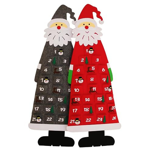 ALLABC Santa Claus Christmas Advent Calendar, Countdown to Christmas, Felt Hanging Christmas Countdown Calendar, Creations Home Holiday Decoration, Xmas Gift for Toddlers, 3.8ft | Amazon (US)