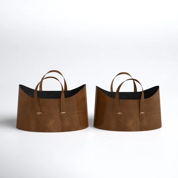 Leather Basket - Set of 2 | Wayfair North America