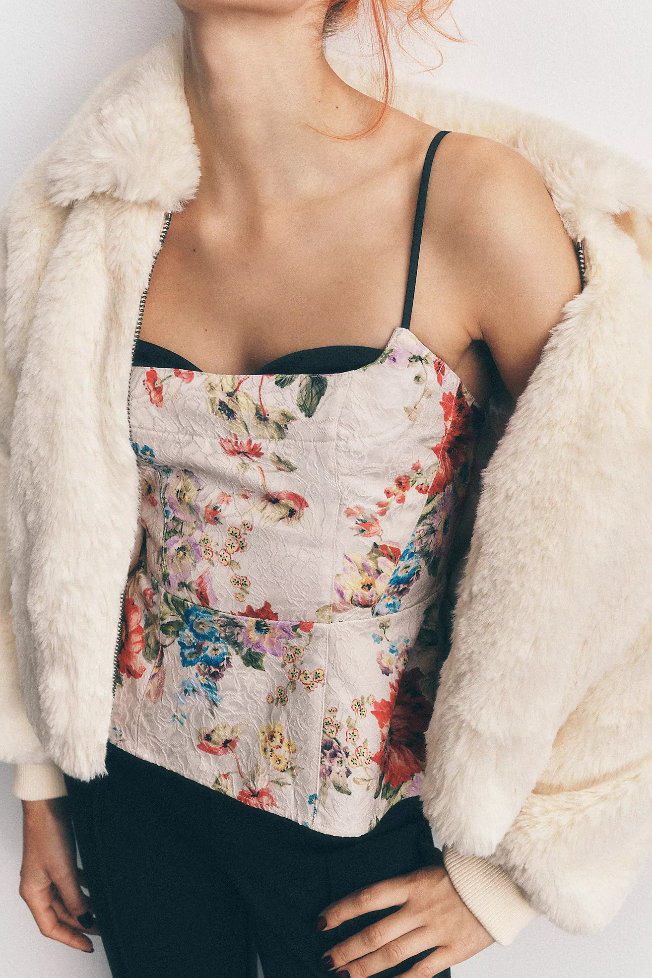 Maeve Jacquard Peekaboo Tank Top | Anthropologie (US)