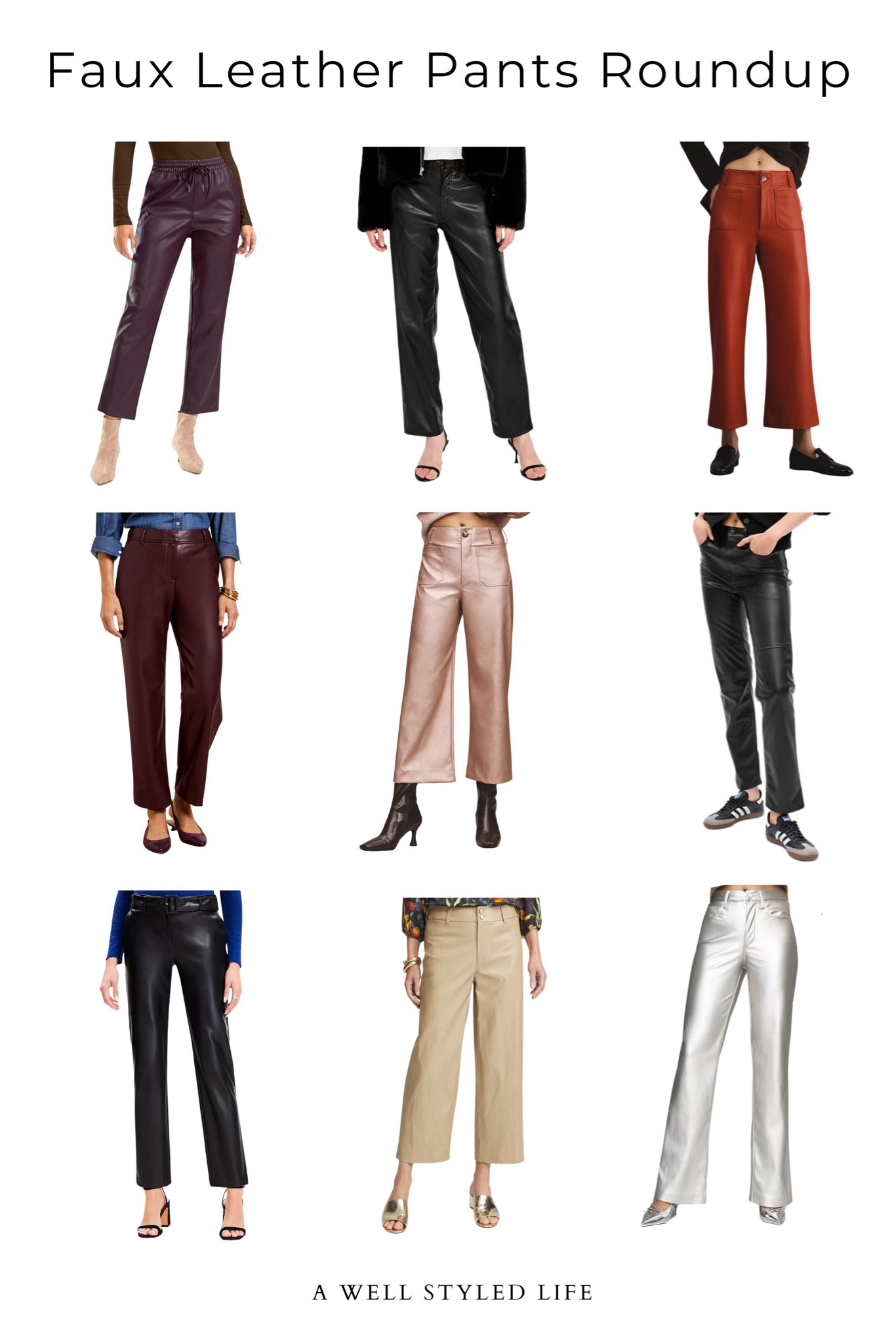 Faux Leather Pants Roundup

Fashionover50 #fallfashion #falloutfit #LTKOver50Style 
#budgetfashion #fauxleather #fauxleatherpants

#LTKSeasonal #LTKOver40 #LTKStyleTip
