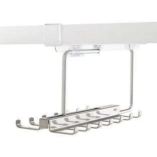 12" Elfa Decor decor Gliding Tie & Belt Rack Chrome | The Container Store