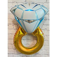 Engagement Ring Jumbo Sized Gold Foil Balloon | Etsy (US)