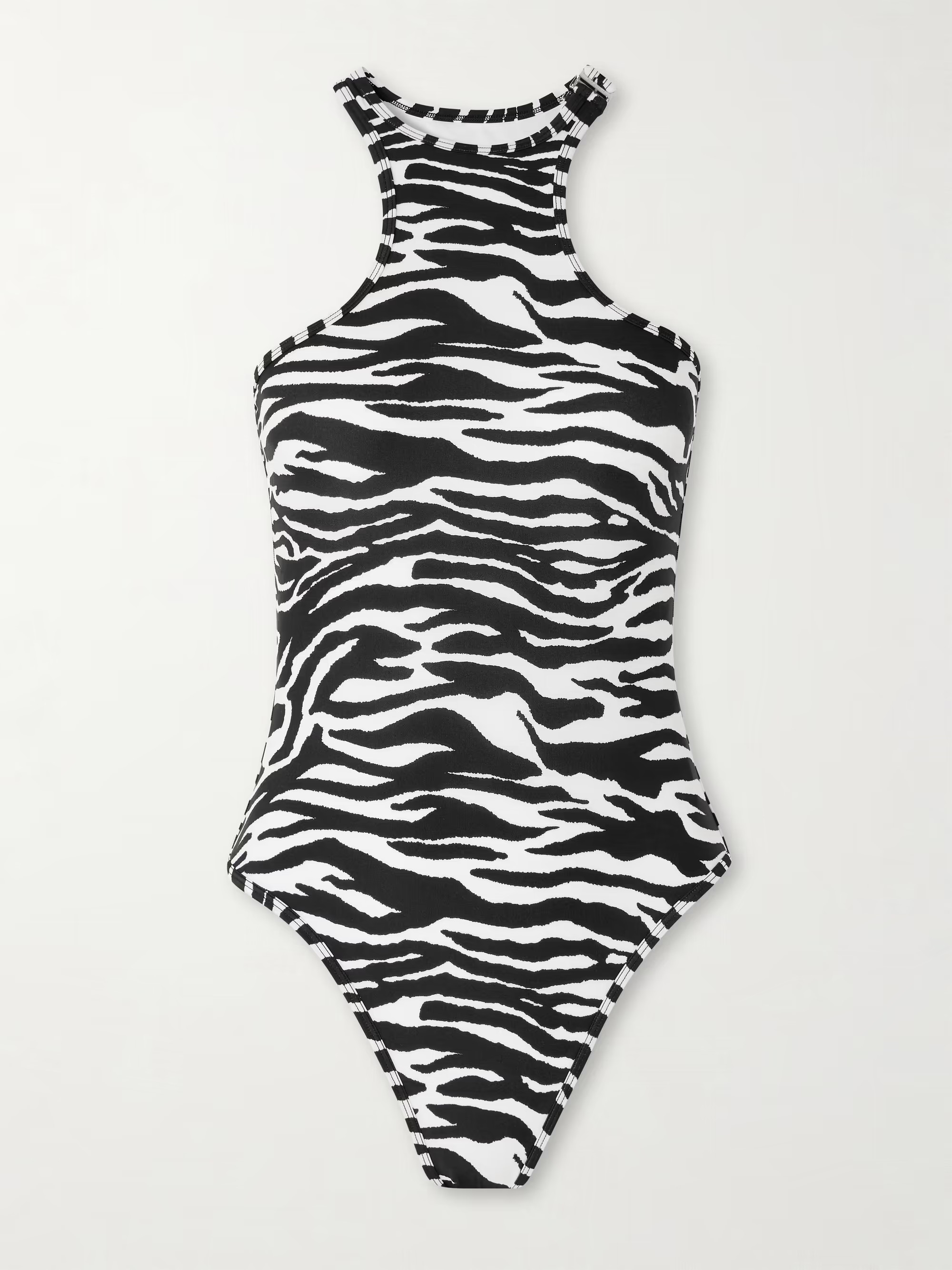 THE ATTICO Embellished zebra-print swimsuit | NET-A-PORTER (US)