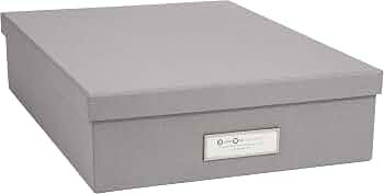 Bigso Oskar Fiberboard Label Frame Document Letter Box | File Organizer Document Box for Importan... | Amazon (US)