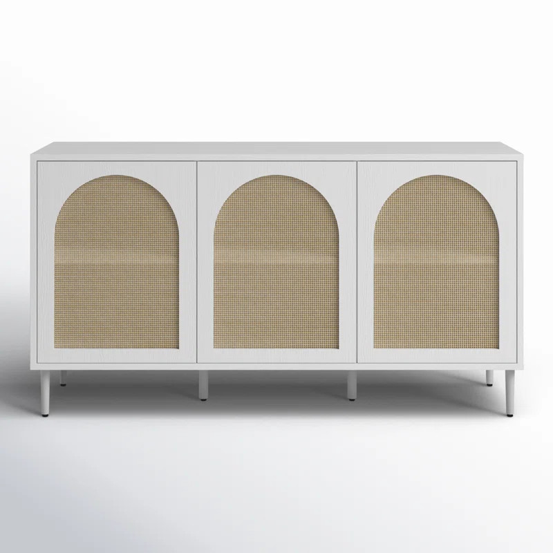 Wade Logan® Castyn 56" Wide Rattan Door Sideboard with Adjustable Shelves & Reviews | Wayfair | Wayfair North America