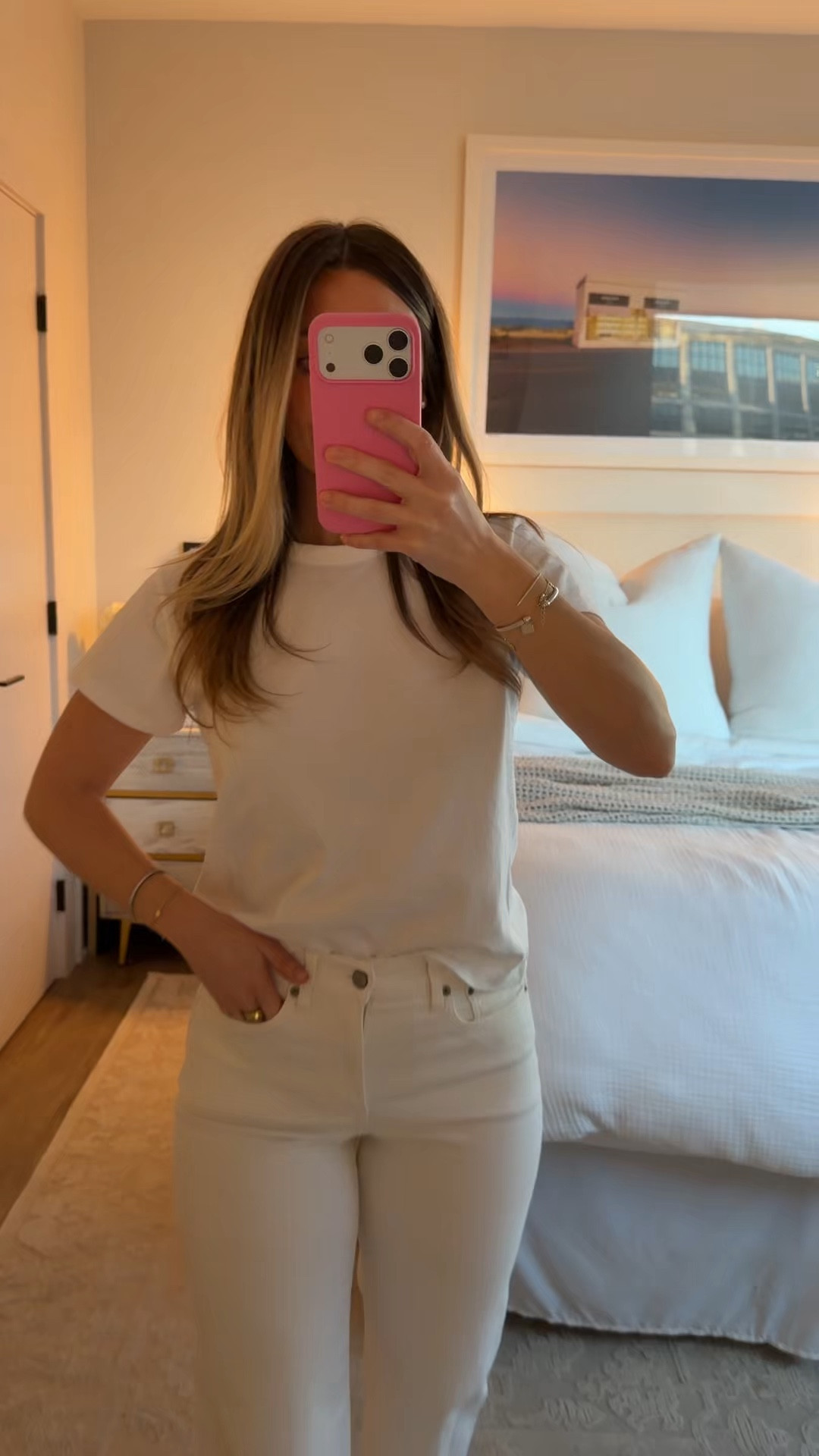 Showing the versatility of the @jcrew  slim wide leg, white denim.

#JCrew #WhiteDenim #injcrew #SpringStyle #OfficeOOTD #MinimalStyle ￼#ad @shop.ltk #liketkit