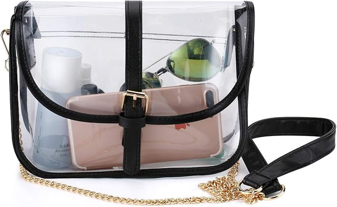MOETYANG Clear Purse Crossbody for Women Shoulder Bags Stadium Approved See Through… | Amazon (US)