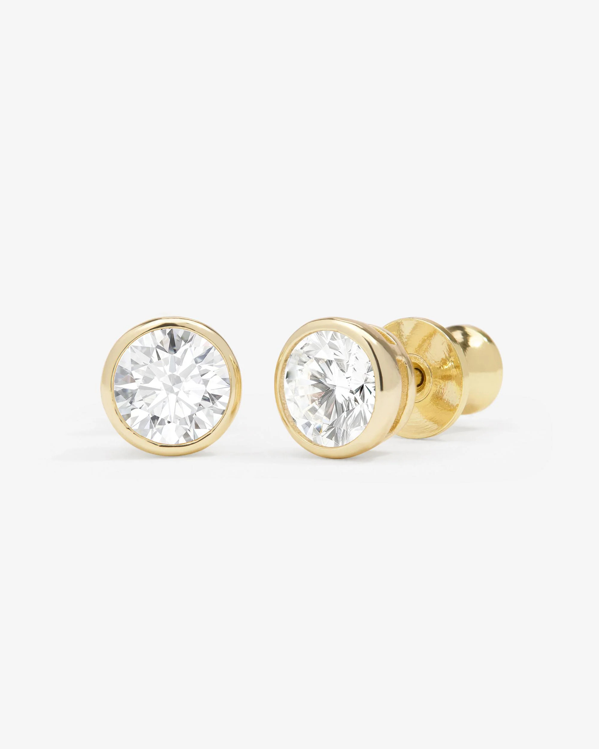 Baroness 6mm Studs - Gold|White Diamondettes | Melinda Maria Jewelry