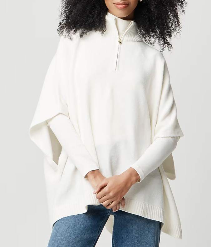 Cream poncho 

#LTKFindsUnder100 #LTKSaleAlert #LTKSeasonal