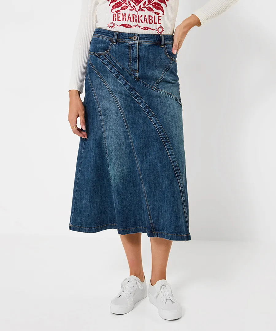 Denim 90's Midi Skirt | Joe Browns