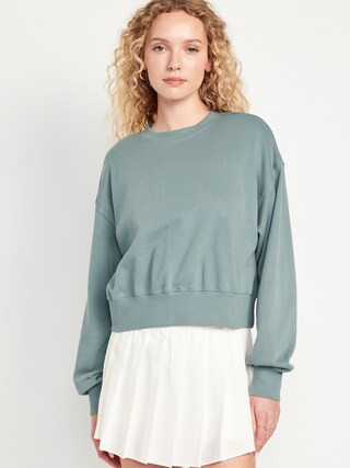 Drop-Shoulder Crop Sweatshirt | Old Navy (US)