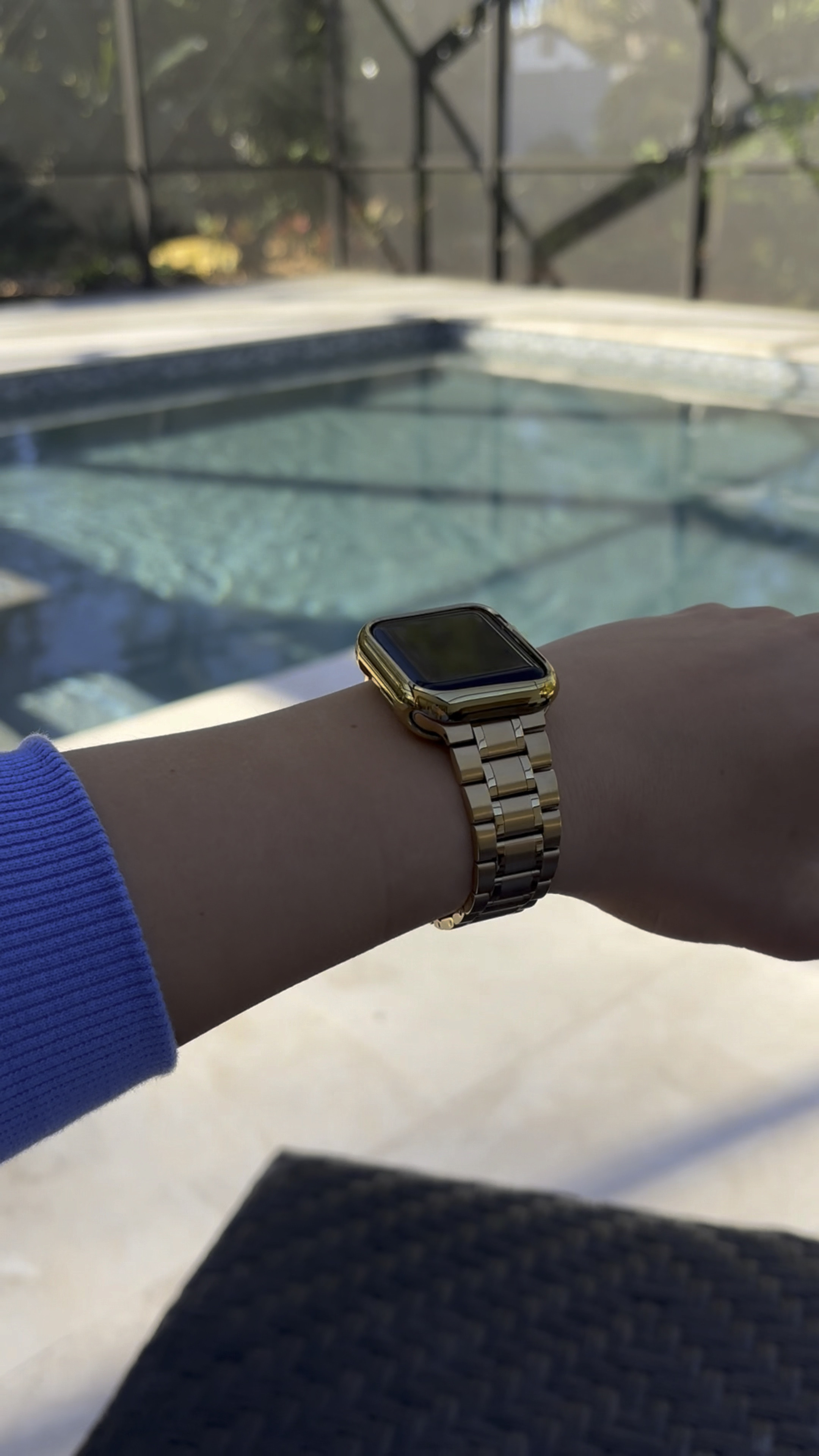 double posting this Apple Watch band bc ITS WORTH IT! favorite Amazon purchase by far. I have a silver watch, but when you wear it you CANNOT tell. I also am sensitive to metals + the original watch bands, but not this one! $15 + you can’t go wrong! love love love 

#LTKfindsunder50 #LTKworkwear #LTKstyletip