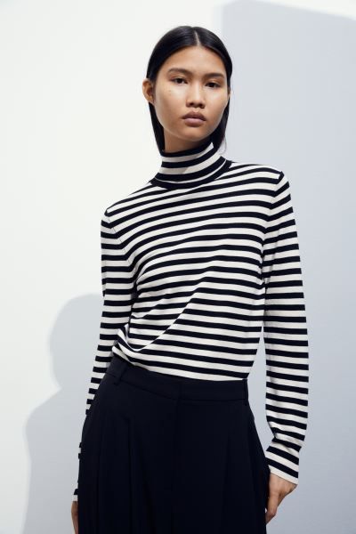 Turtleneck Sweater - Dark gray melange - Ladies | H&M US | H&M (US + CA)