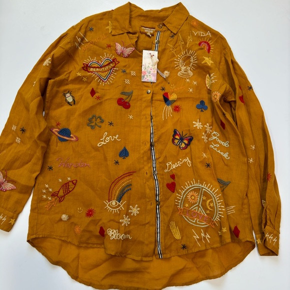 Johnny Was Odine Oversized Shirt Small Handkerchief Linen | Poshmark