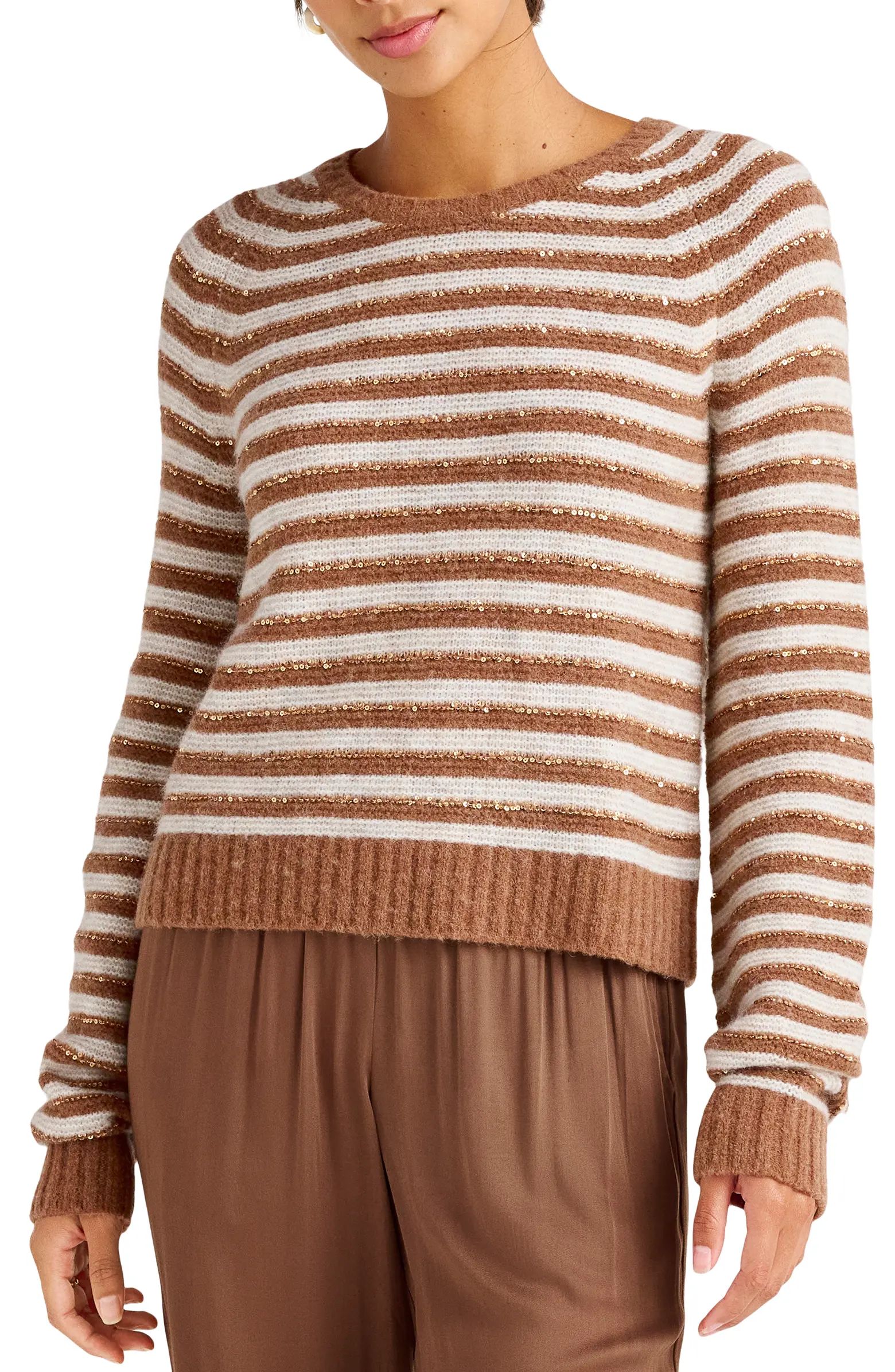 Maisie Sequin Stripe Sweater | Nordstrom Rack