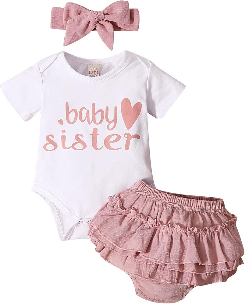 Dimoybabe Baby Girl Clothes Stuff Newborn Infant Summer Cute Outfit 0-24 Months | Amazon (US)