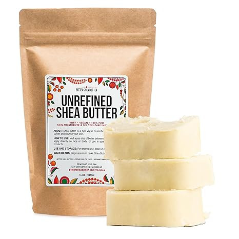 Raw Shea Butter - 100% Pure Shea Butter for Hair and Body | Unrefined Shea Butter to Make Lotion ... | Amazon (US)