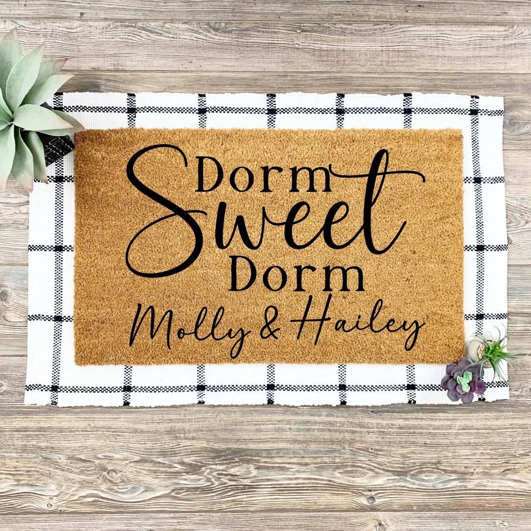 Doormat for Dorm, Personalized Dorm Doormat, Dorm Sweet Dorm Doormat, College Dorm Doormat, Dorm ... | Etsy (US)