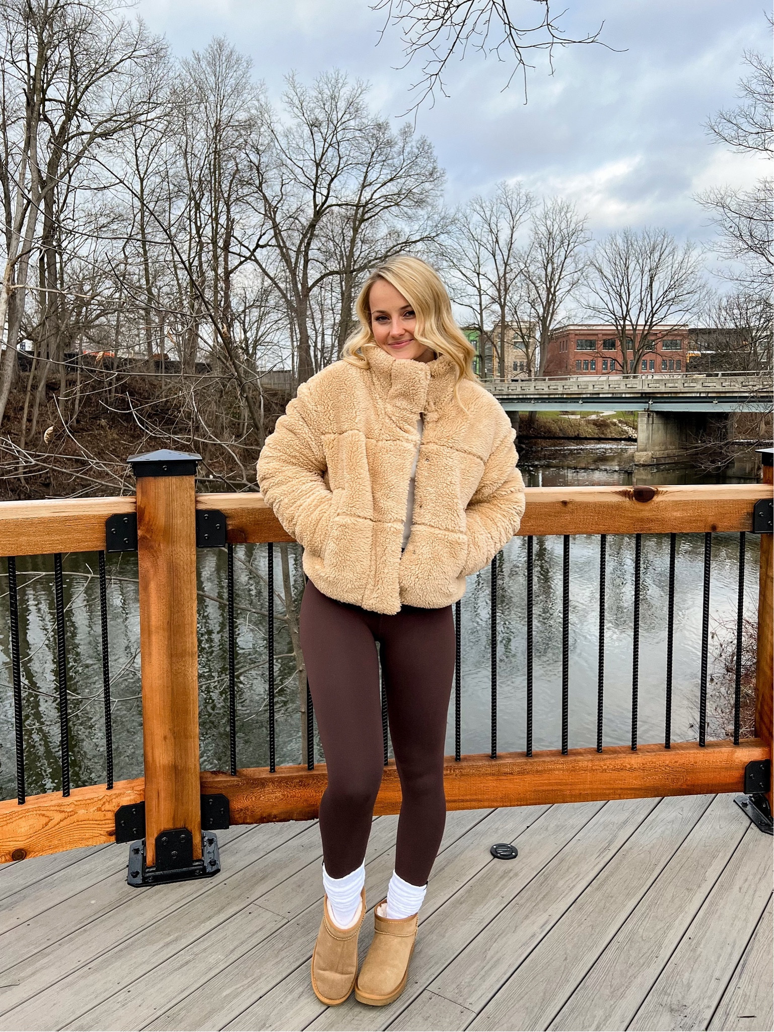 Sherpa Snow Angel Puffer - Camel curated on LTK 