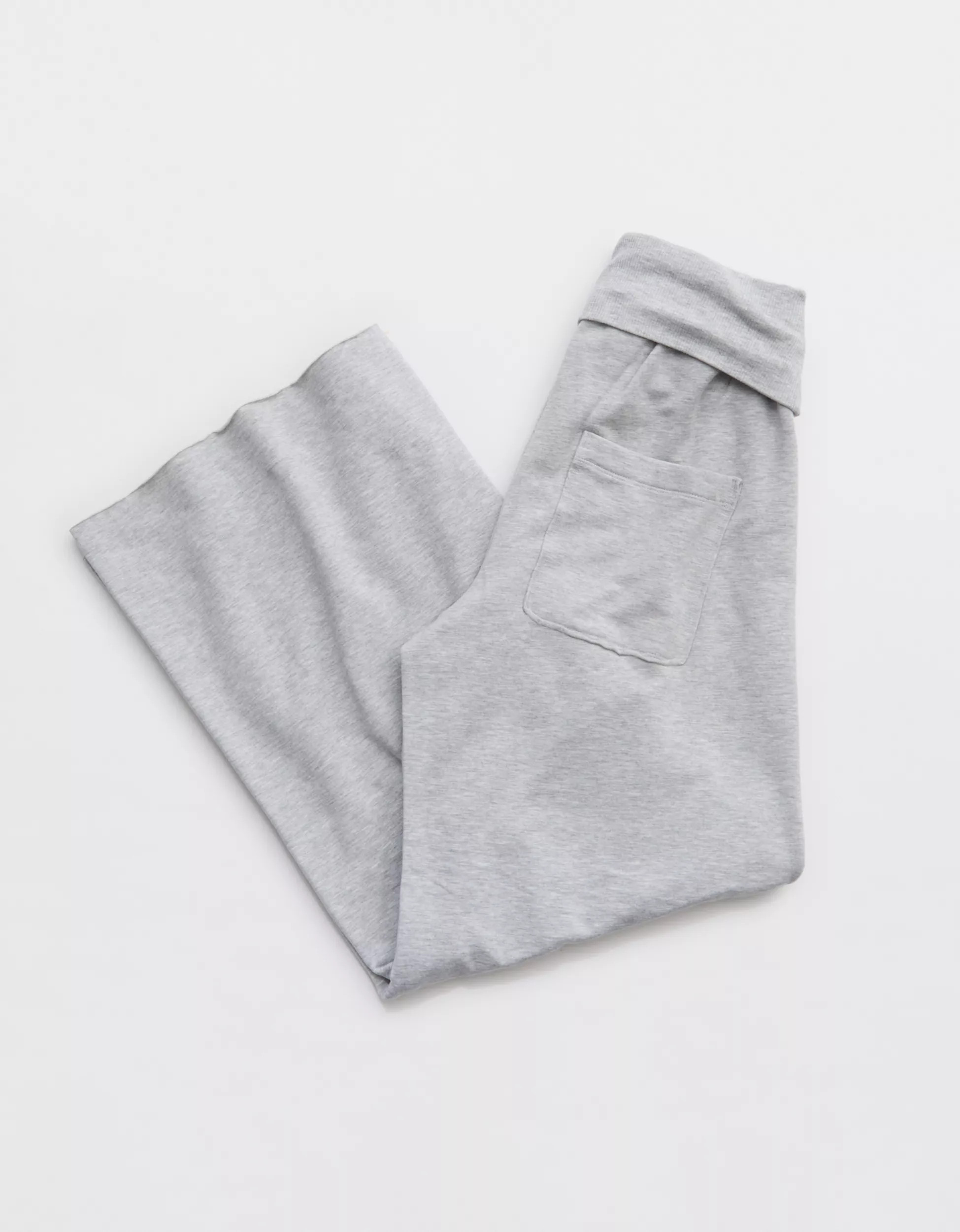 OFFLINE By Aerie OTT Fleece Super Wide Leg Foldover Pant | Aerie