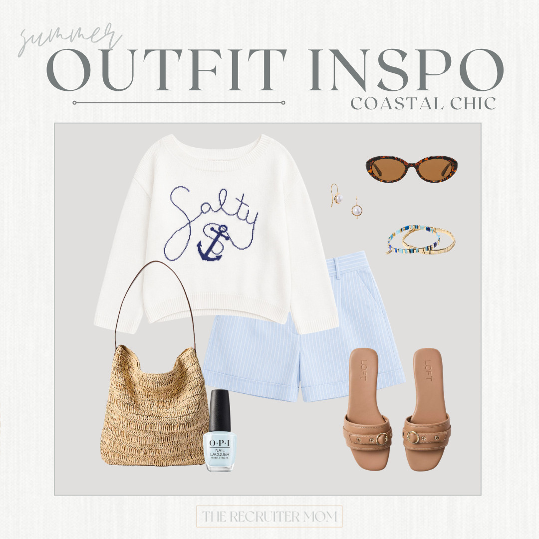 Coastal casual look with a lightweight sweater, striped shorts, and neutral slides 💙 #LTKcoastal #LTKcasual

#LTKSeasonal #LTKOver40 #LTKMidsize