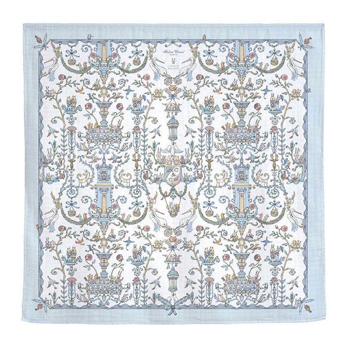 Carré Toile de Jouy Blue - Atelier Choux x Caitlin Wilson Swaddle | Caitlin Wilson Design