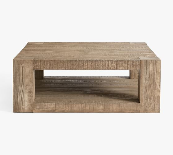 Rockport Square Reclaimed Wood Coffee Table - Cocoa Brown (44") | Pottery Barn (US)