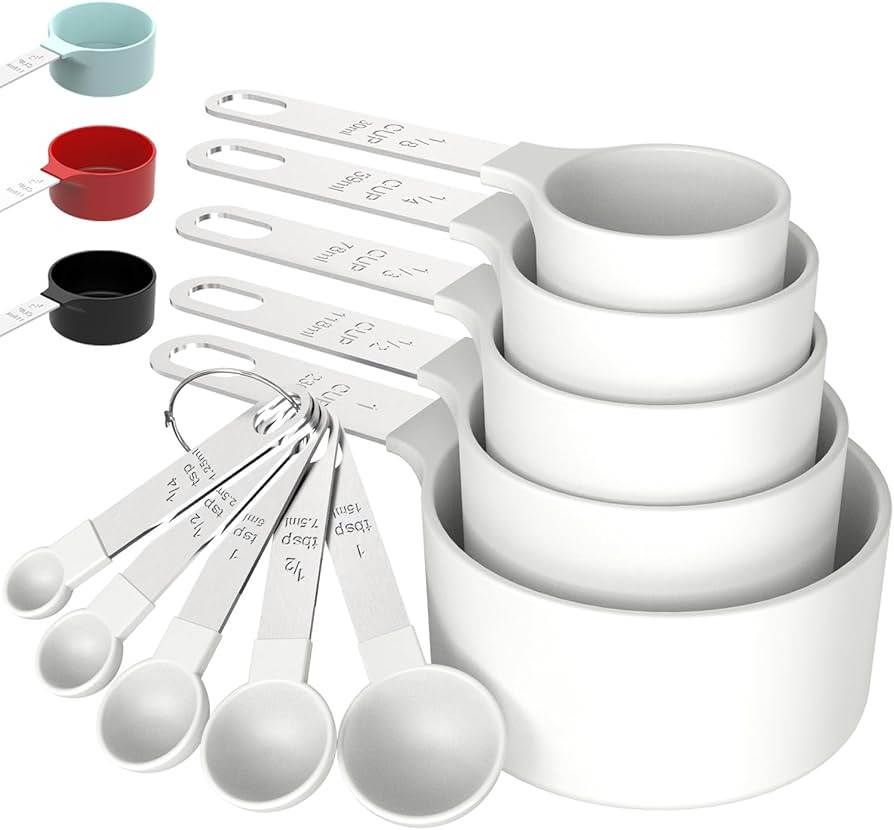 TILUCK Measuring Cups & Spoons Set, Stackable Cups and Spoons, Nesting Measure Cups with Stainles... | Amazon (US)