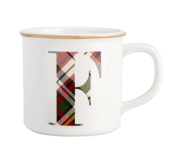 Plaid Alphabet Mug | Pottery Barn (US)