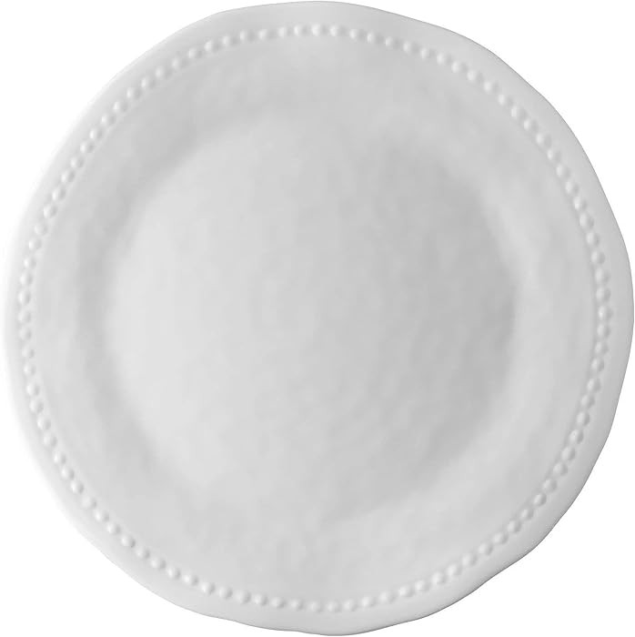 Melamine Dinner Plates, Round Plates,Shatter Resistant, 10.5 inch, set of 8, White | Amazon (US)