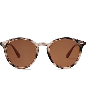 SOJOS Retro Round Polarized Sunglasses for Women Men Classic Vintage Sunnies SJ2069 | Amazon (US)