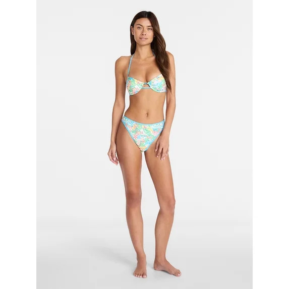 No Boundaries Halter Underwire Bikini Top, Women's XXS-XXL | Walmart (US)