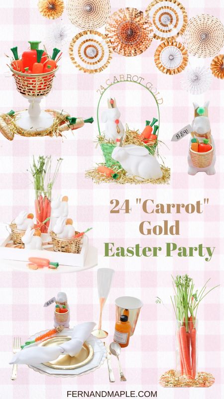 Create a classy and cute 24 “Carrot” Gold Easter Brunch! 

#easter #easterparty #easterbrunch #spring #kidsparty

#LTKfamily #LTKSeasonal #LTKparties