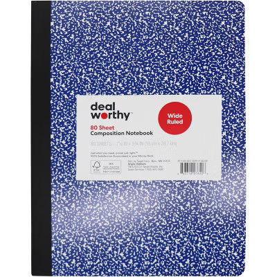 Composition Book Wide Ruled Blue - Dealworthy™ | Target