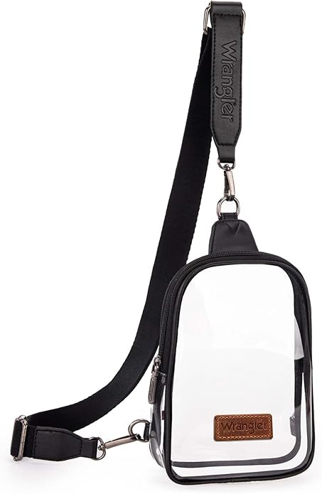 Wrangler Crossbody Clear Sling Bags for Women Stadium Approved Cross Body Purse for Sports Events... | Amazon (US)