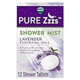 Vicks PURE Zzzs, Shower Mist Tablet, Lavender Aromatherapy Essential Oil, Soothe Before Sleep, 3 Sho | Amazon (US)