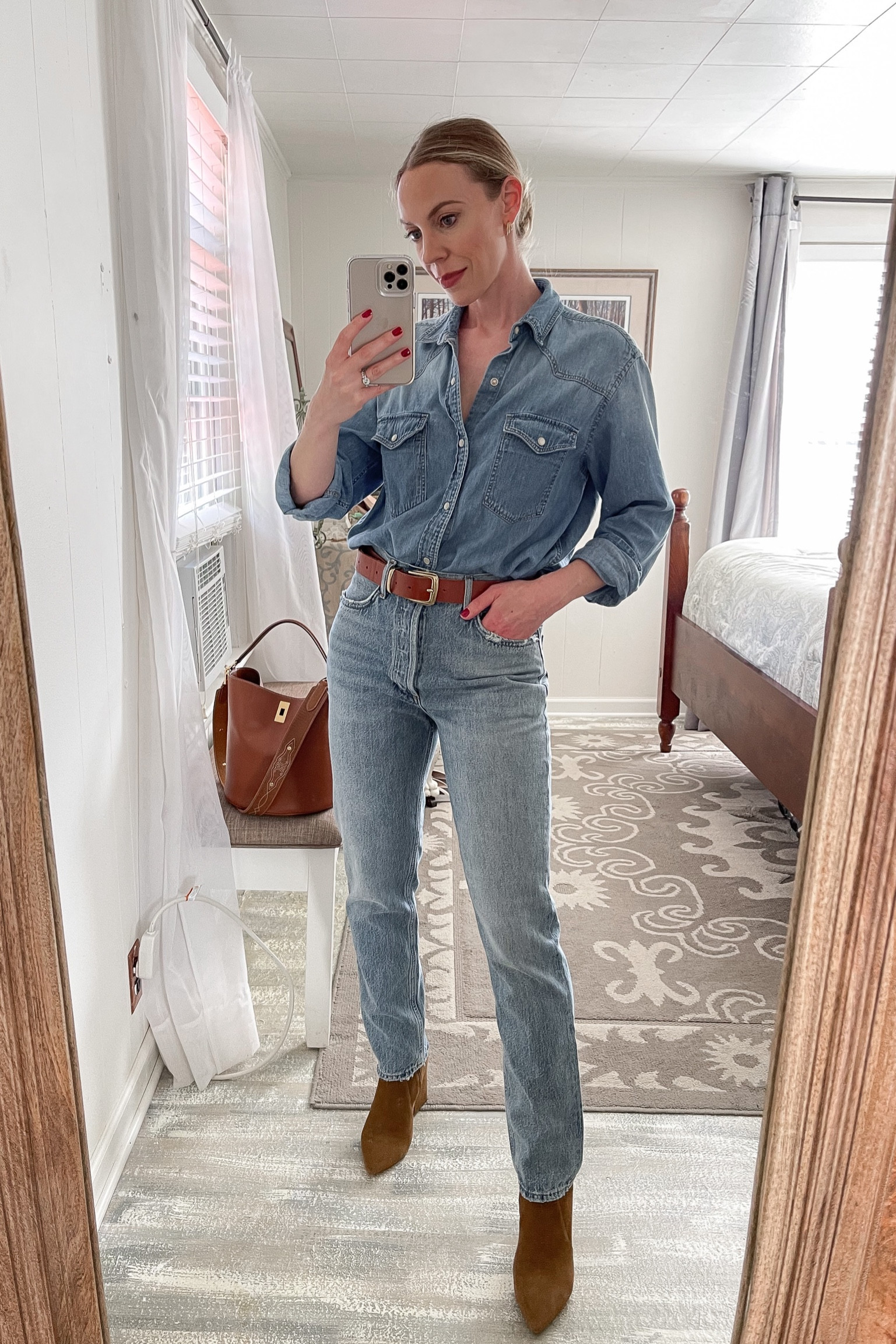 Shopbop sale outfit - western belt, jeans and booties included with code STYLE

AGOLDE Fen jeans, fall fashion, fall outfit, denim on denim 


#LTKsalealert #LTKSale #LTKshoecrush