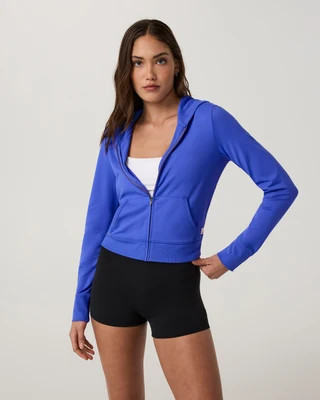 Vuori Halo Mini Full Zip Hoodie | Electric Blue | XXL | Vuori Clothing (US & Canada)
