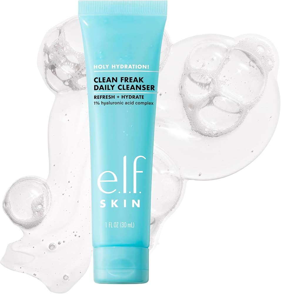e.l.f. SKIN Holy Hydration! Clean Freak Daily Cleanser Mini, Gentle Hydrating Face Cleanser, Made... | Amazon (US)