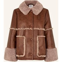 BAUM UND PFERDGARTEN Kastenjacke BIRDIE in Lederoptik mit Kunstfell | Breuninger (DACH)