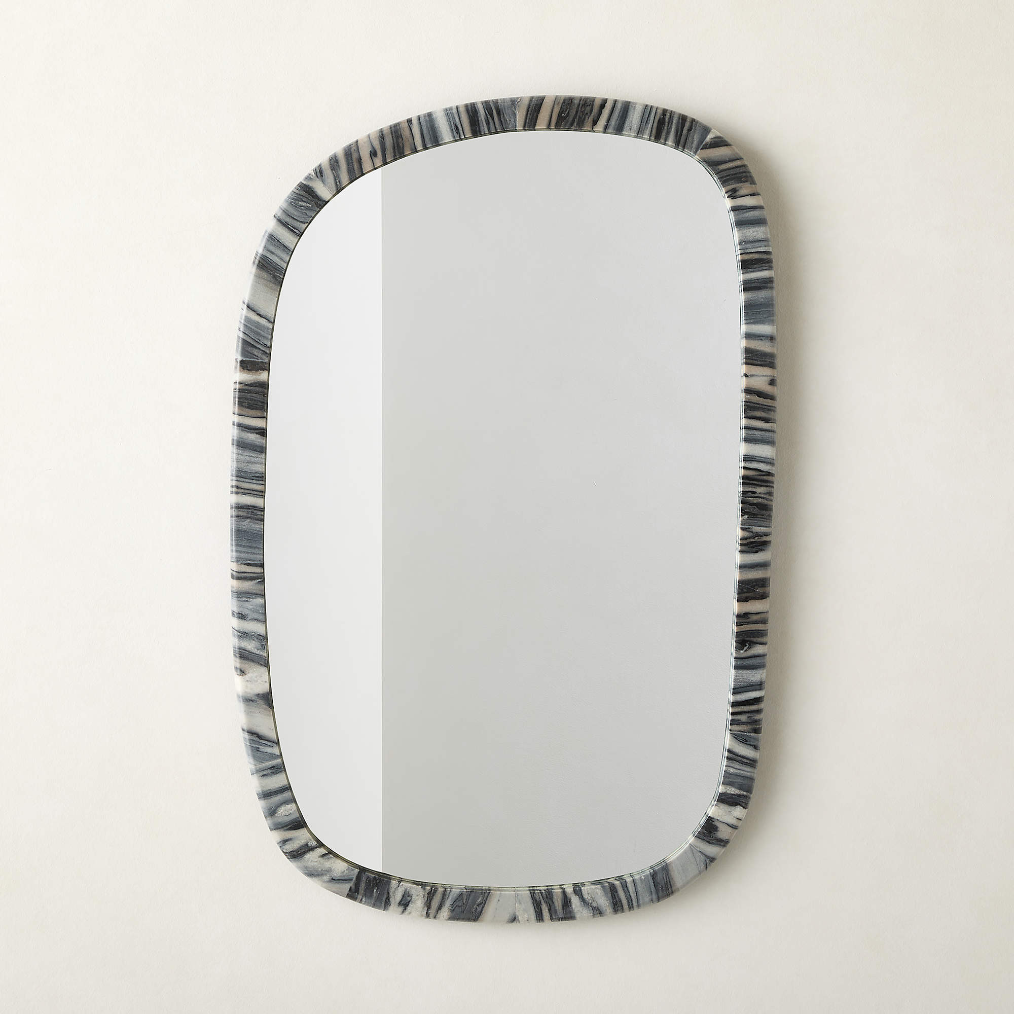 Diani Cream Onyx Wall Mirror 24''x36'' + Reviews | CB2 | CB2
