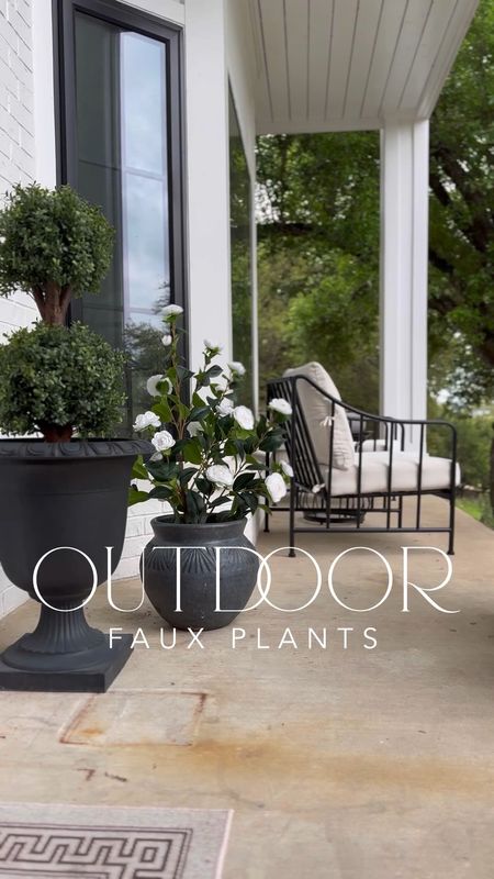 Outdoor faux plants for a spring and summer front porch! These are so realistic! 

#LTKstyletip #LTKhome #LTKSeasonal