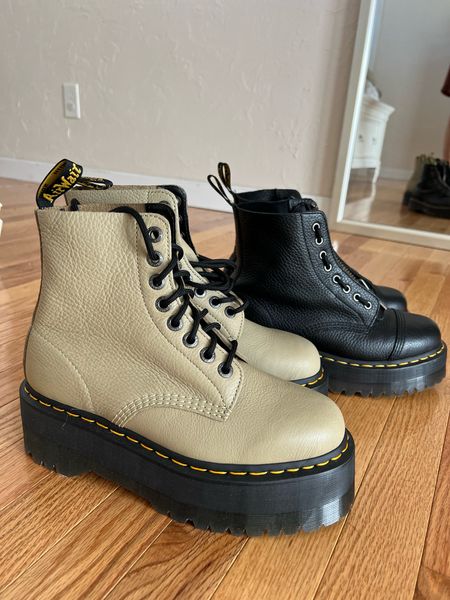 Dr. Martens that you don’t have to break in! These are soft leather instead of the original stiff smooth leather. 

#LTKshoecrush #LTKsalealert #LTKstyletip