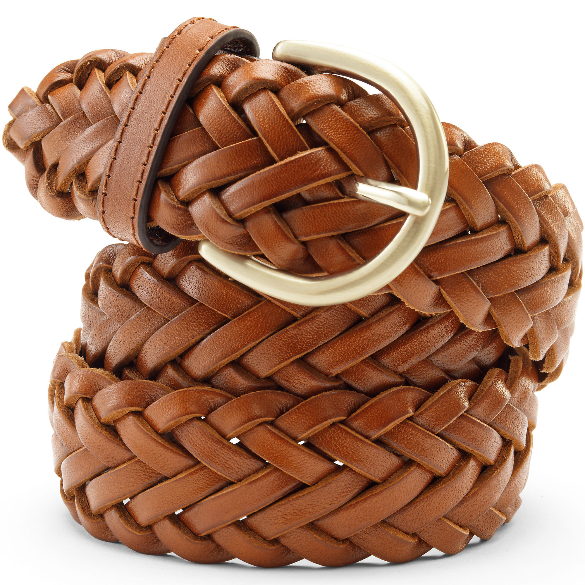 Women's Leather Braided Belt | Lands' End (US)
