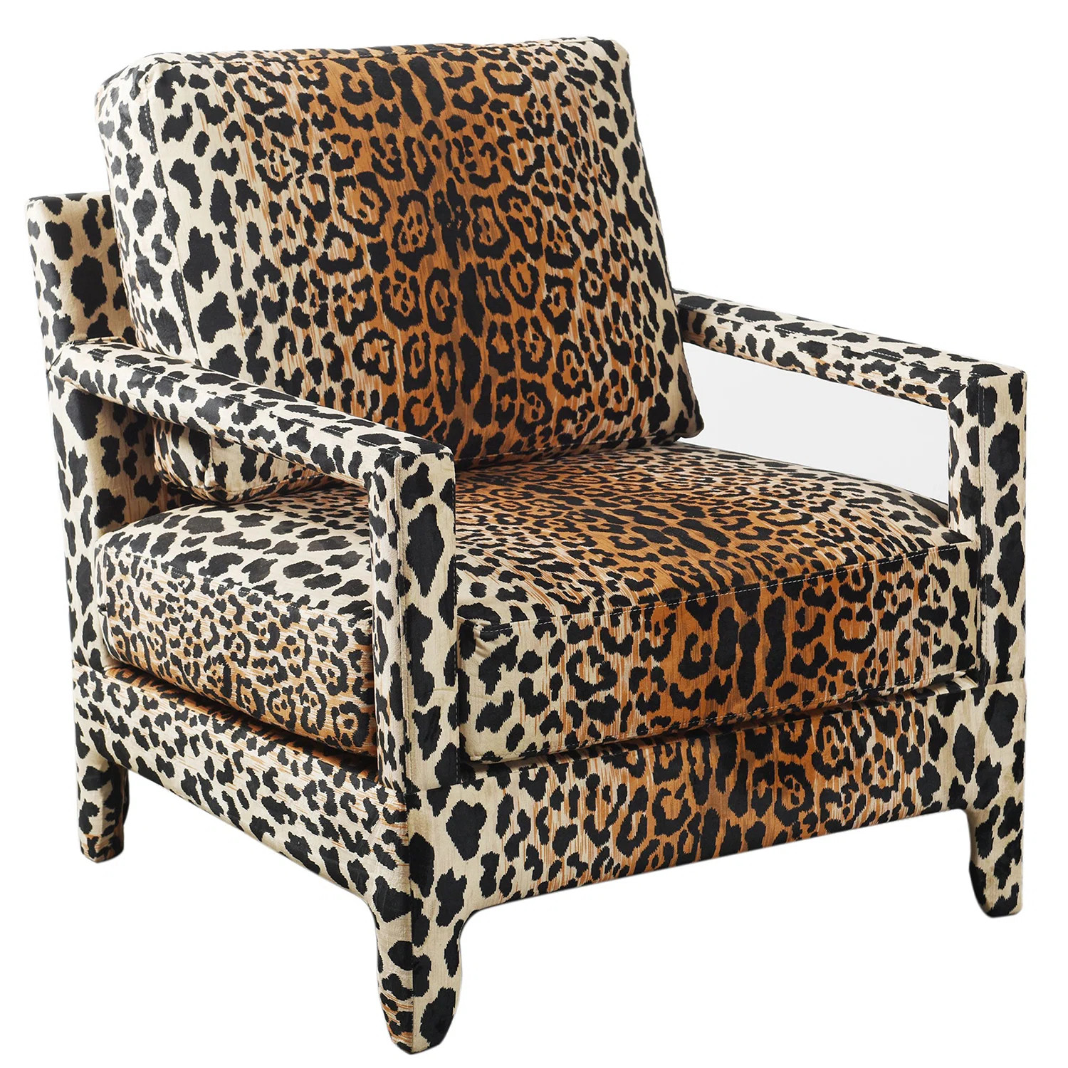Dann Foley - Lounge Chair - Brown Cheetah Printed Upholstery | Wayfair North America